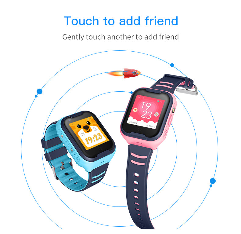 Ceas smartwatch GPS copii Techone KT11 4G, Albastru