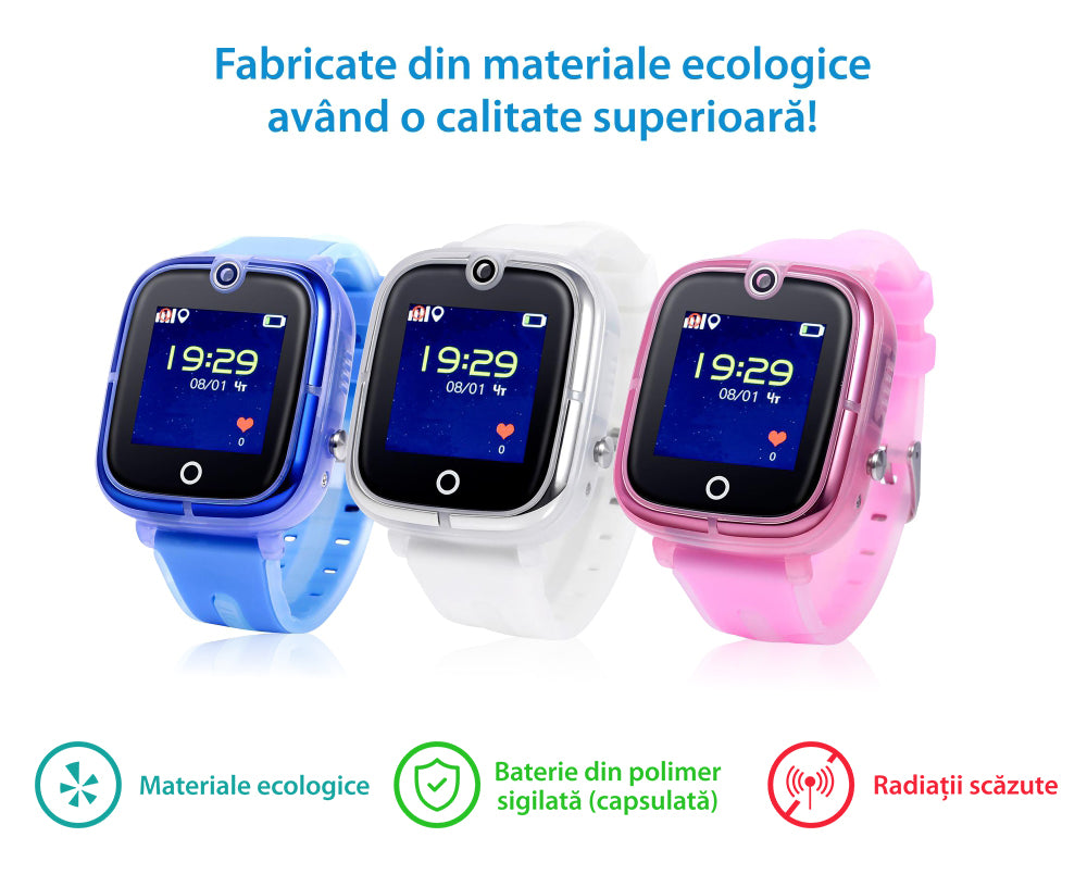 Ceas smartwatch copii GPS TechONE KT07, Albastru