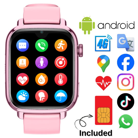 Ceas Smartwatch GPS Copii Cu Localizare Si Telefon Techone KT34 Maxi, Roz
