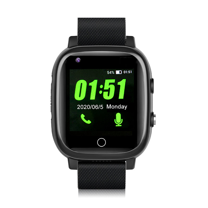 Ceas smartwatch GPS adulti si copii Techon H10 4G, Negru