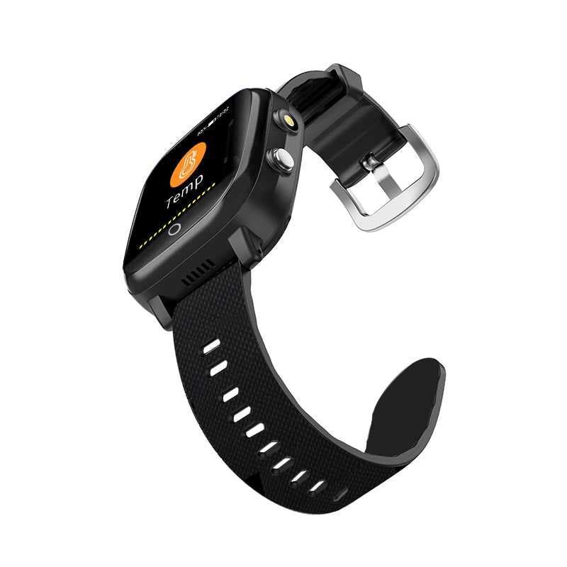 Ceas smartwatch GPS adulti si copii Techon H10 4G, Negru