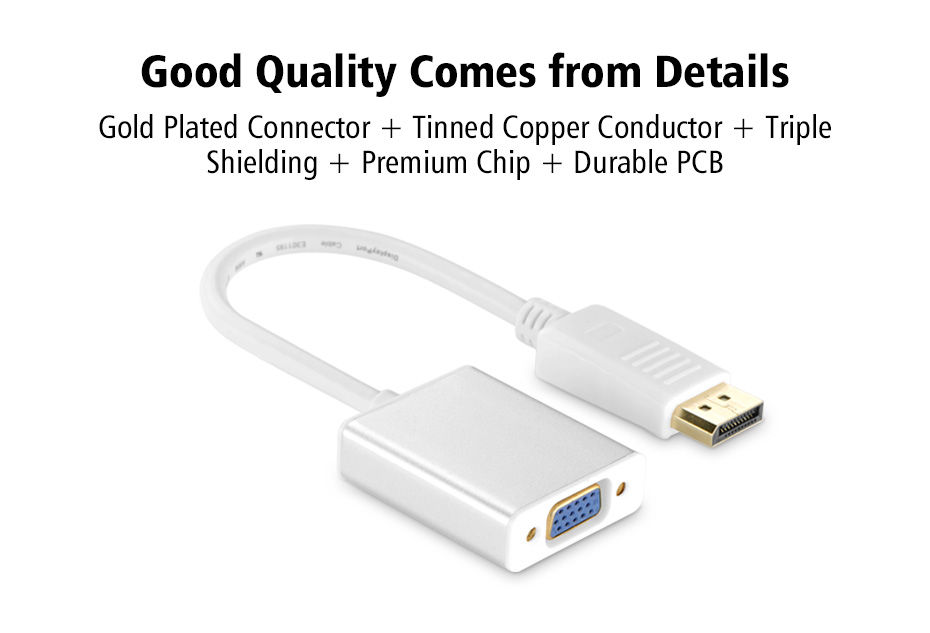 Adaptor DP (Display Port) la VGA TechONE, port Tata-Mama