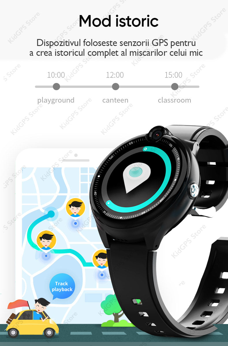 Ceas smartwatch GPS copii Techone™ KT26, Albastru