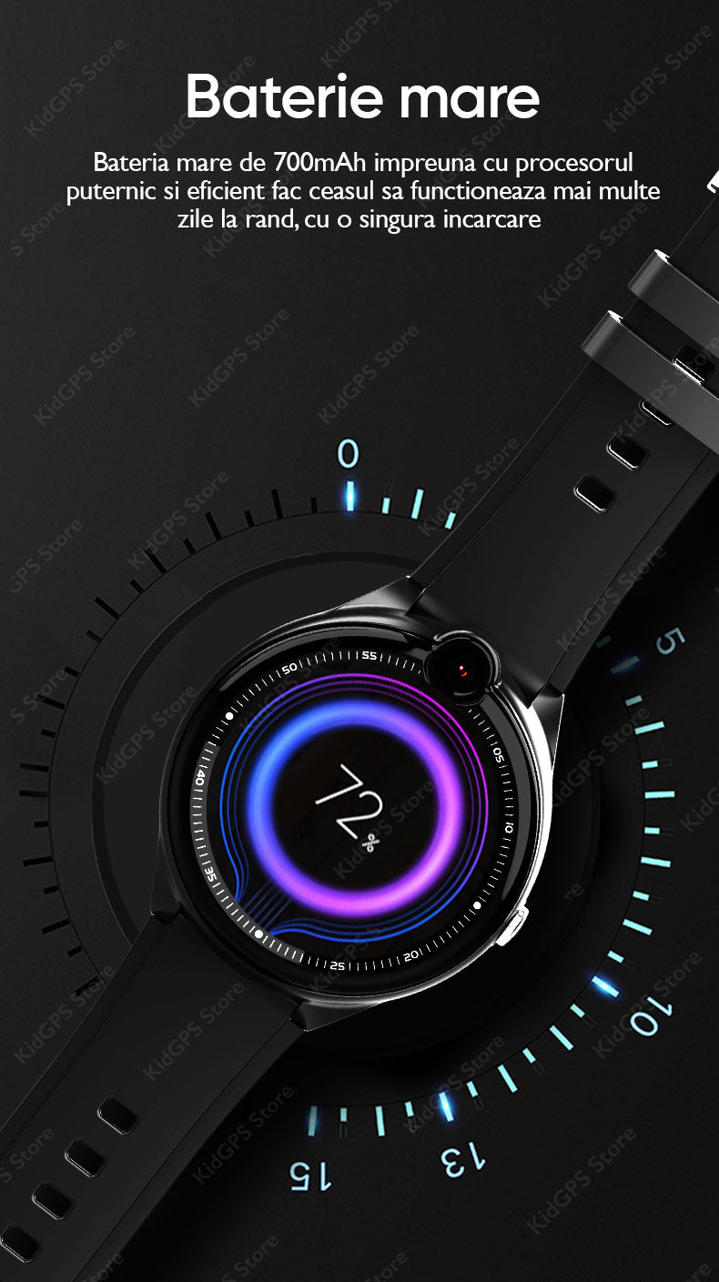 Ceas smartwatch GPS copii Techone™ KT26, Albastru