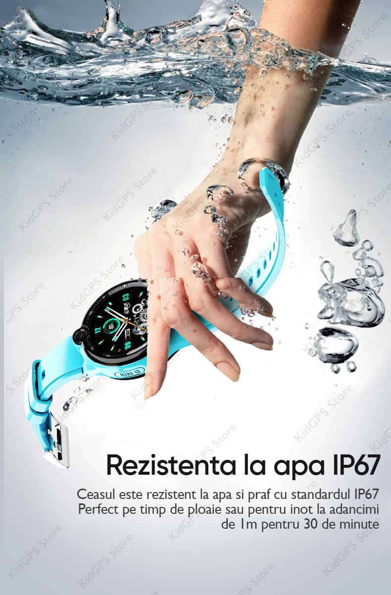 Ceas smartwatch GPS copii Techone™ KT26, Albastru