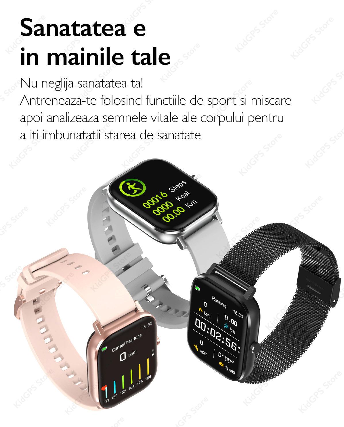 Ceas smartwatch femei TechON DT35+, Auriu