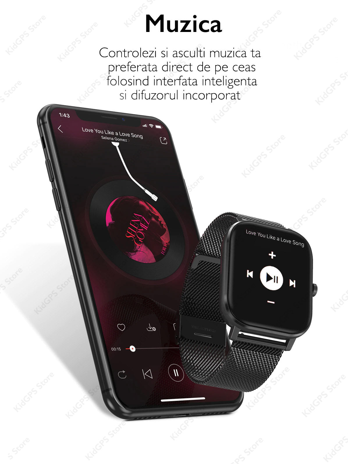 Ceas smartwatch femei TechON DT35+, Auriu