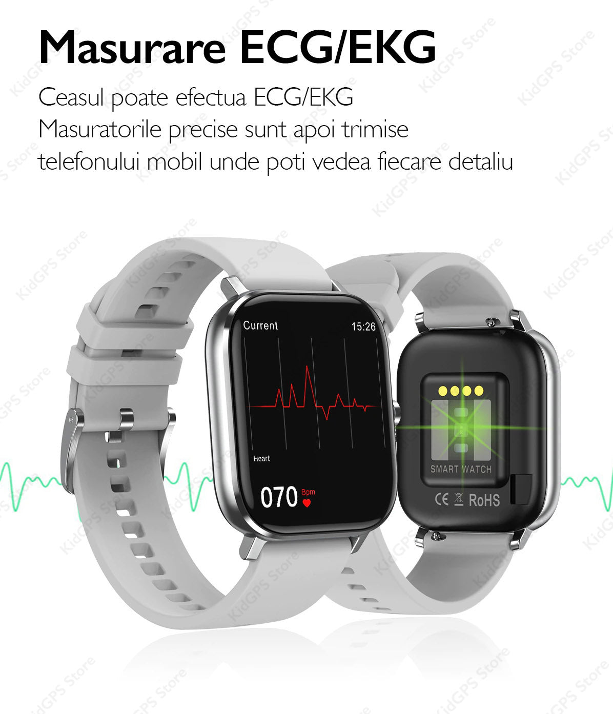 Ceas smartwatch femei TechON DT35+, Auriu