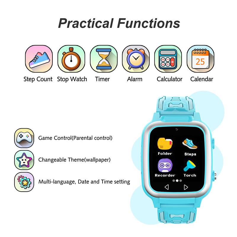 Ceas smartwatch copii Techone Y8, Albastru