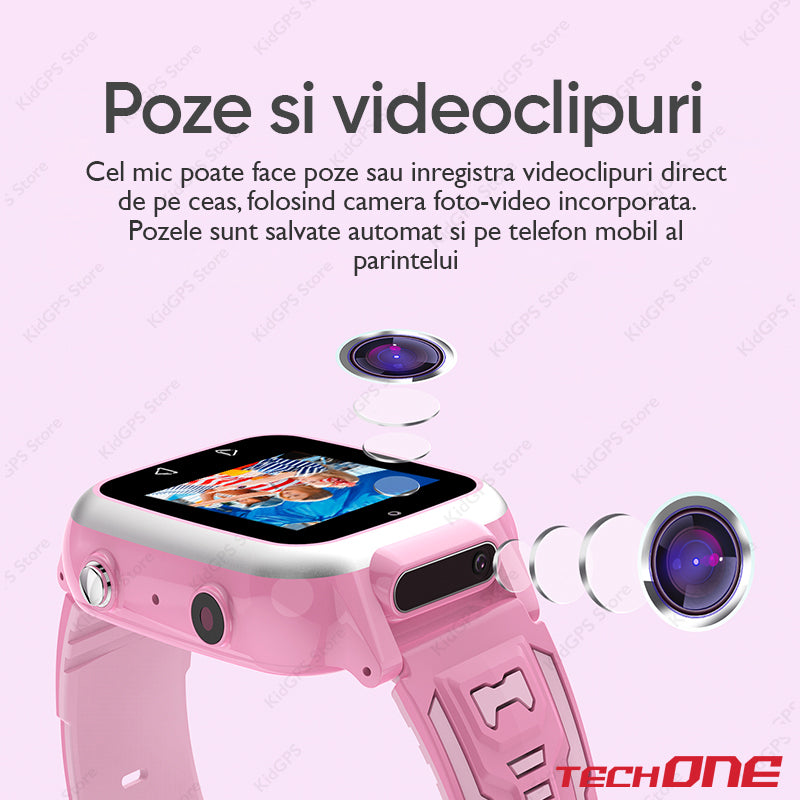 Ceas smartwatch copii Techone Y8, Albastru