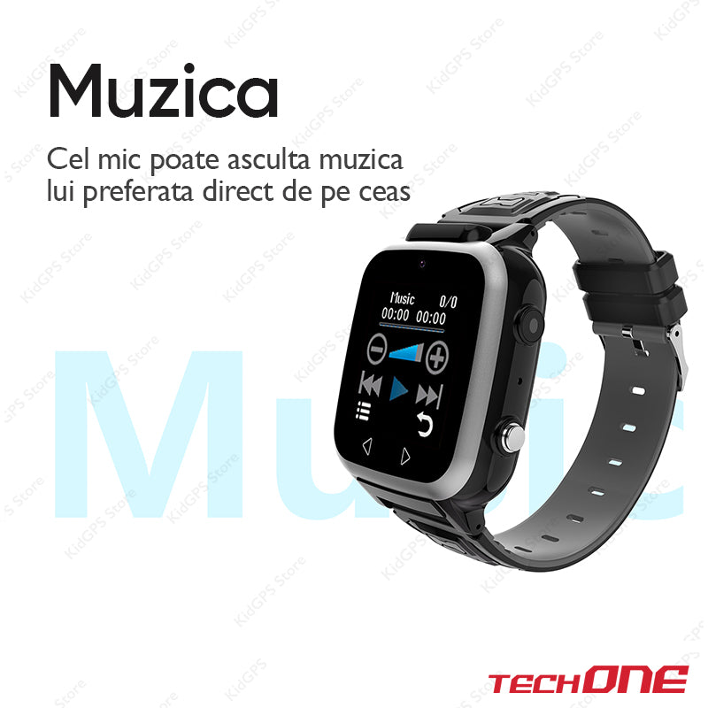 Ceas smartwatch copii Techone Y8, Negru