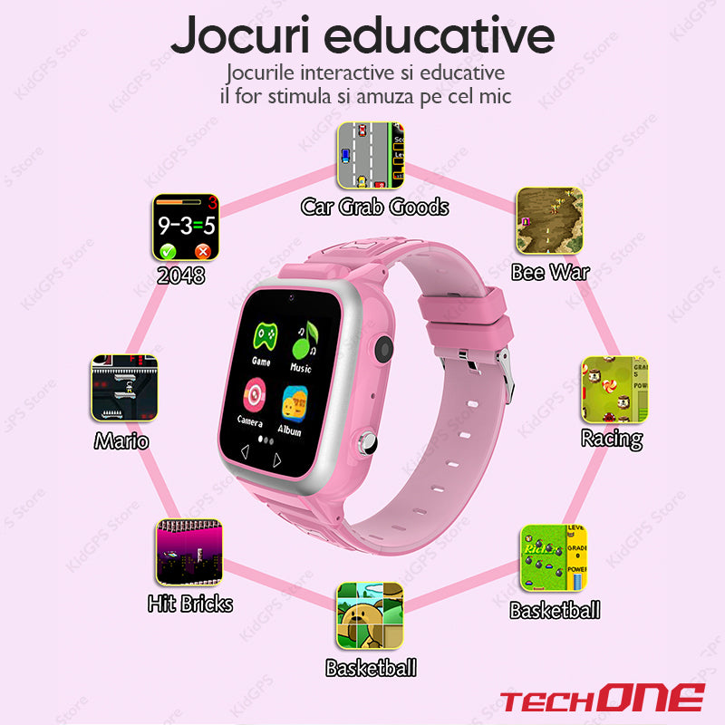 Ceas smartwatch copii Techone Y8, Negru