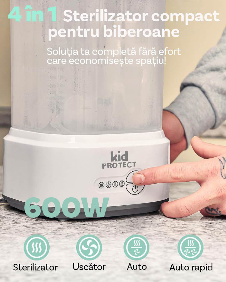 Sterilizator Biberoane Multifunctional 4 in 1 KidProtect VapoDry Elite