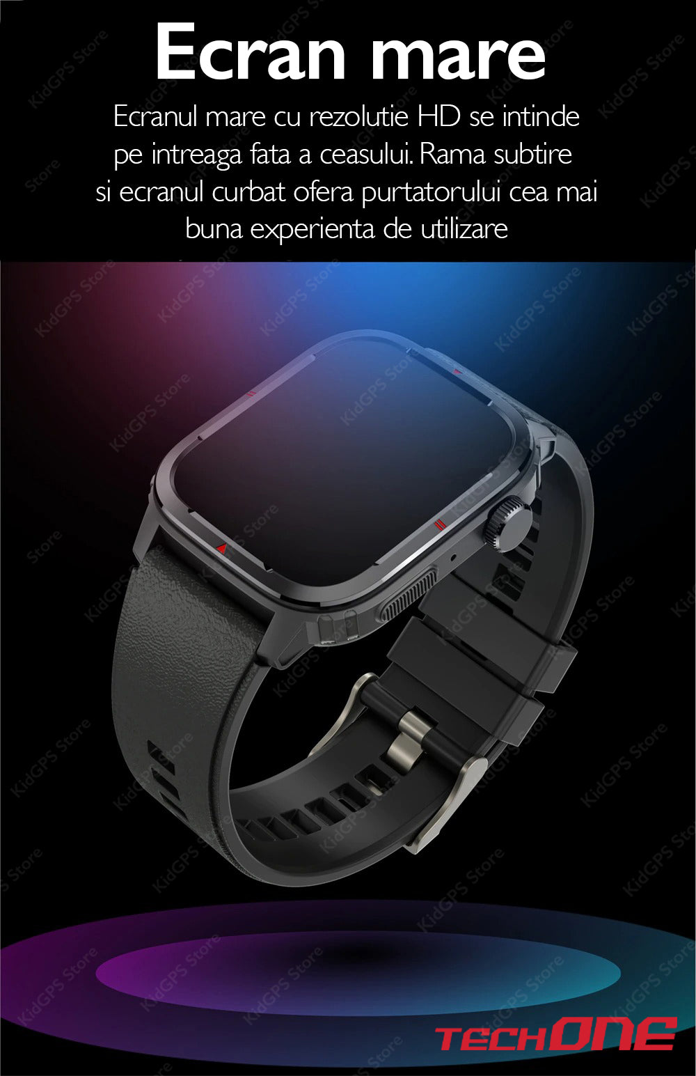 Ceas smartwatch barbati TechONE Q25 GT Runner