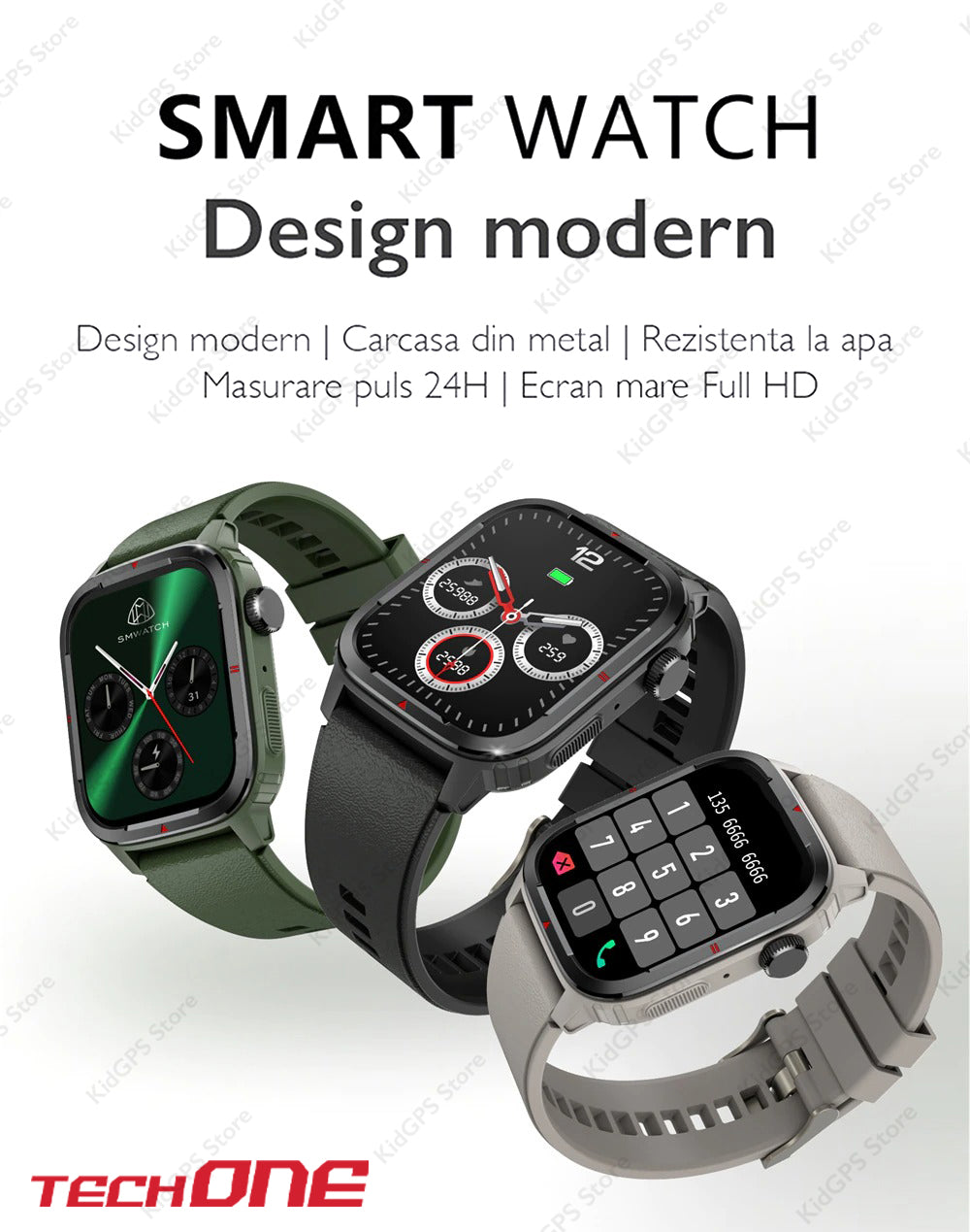 Ceas smartwatch barbati TechONE Q25 GT Runner