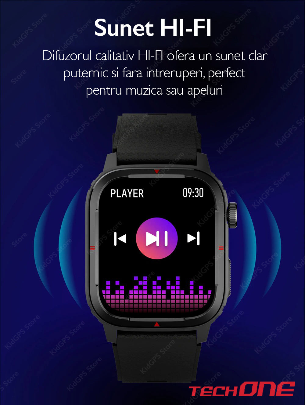 Ceas smartwatch barbati TechONE Q25 GT Runner