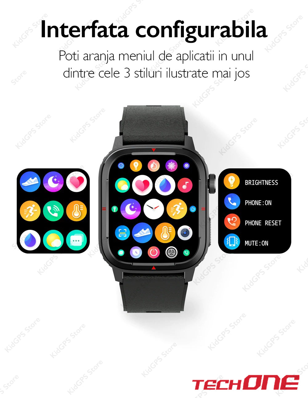 Ceas smartwatch barbati TechONE Q25 GT Runner