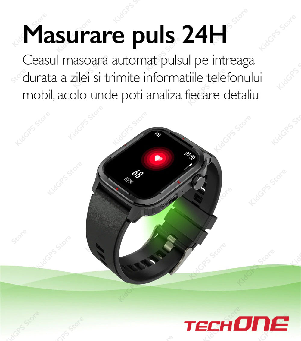 Ceas smartwatch barbati TechONE Q25 GT Runner