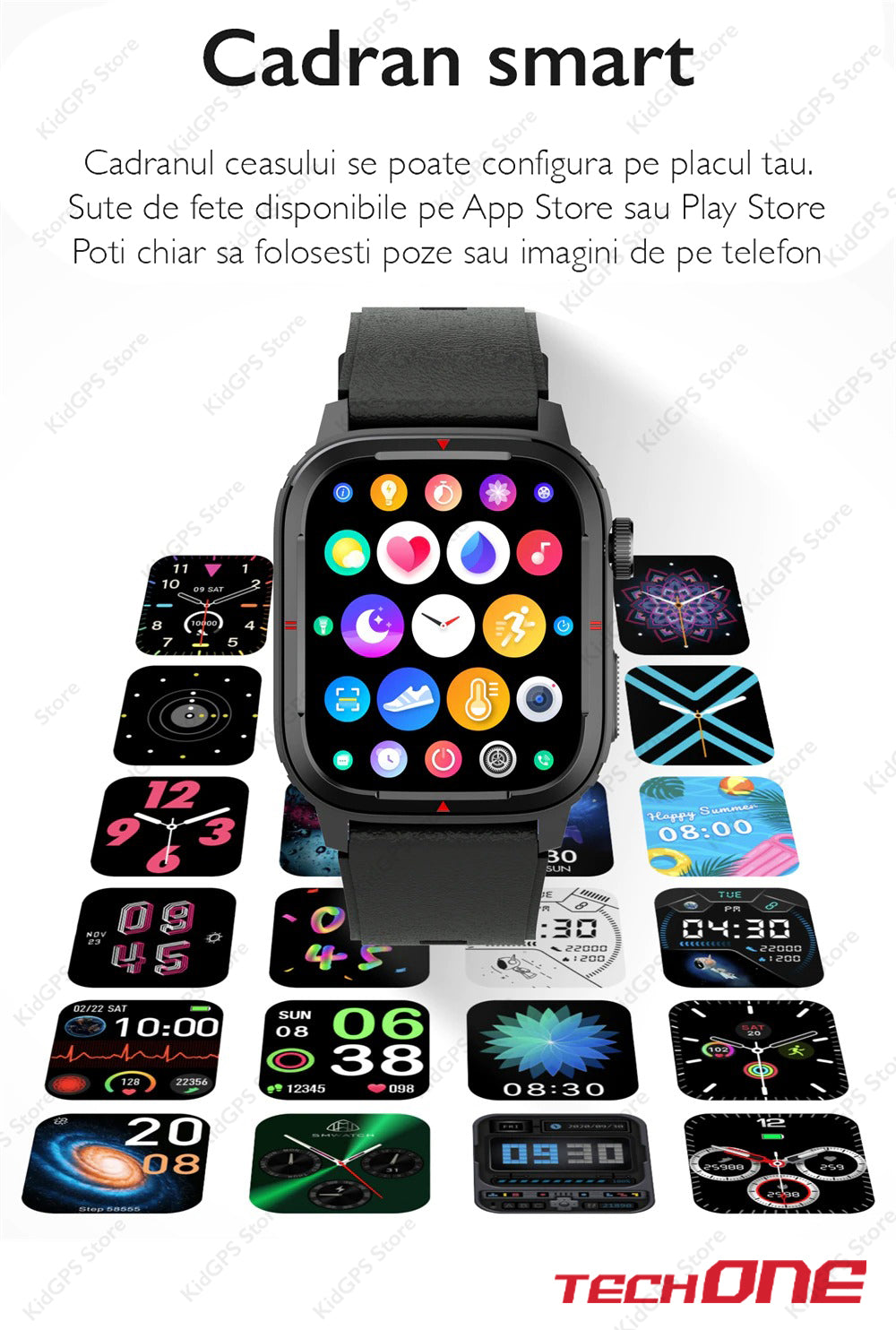 Ceas smartwatch barbati TechONE Q25 GT Runner