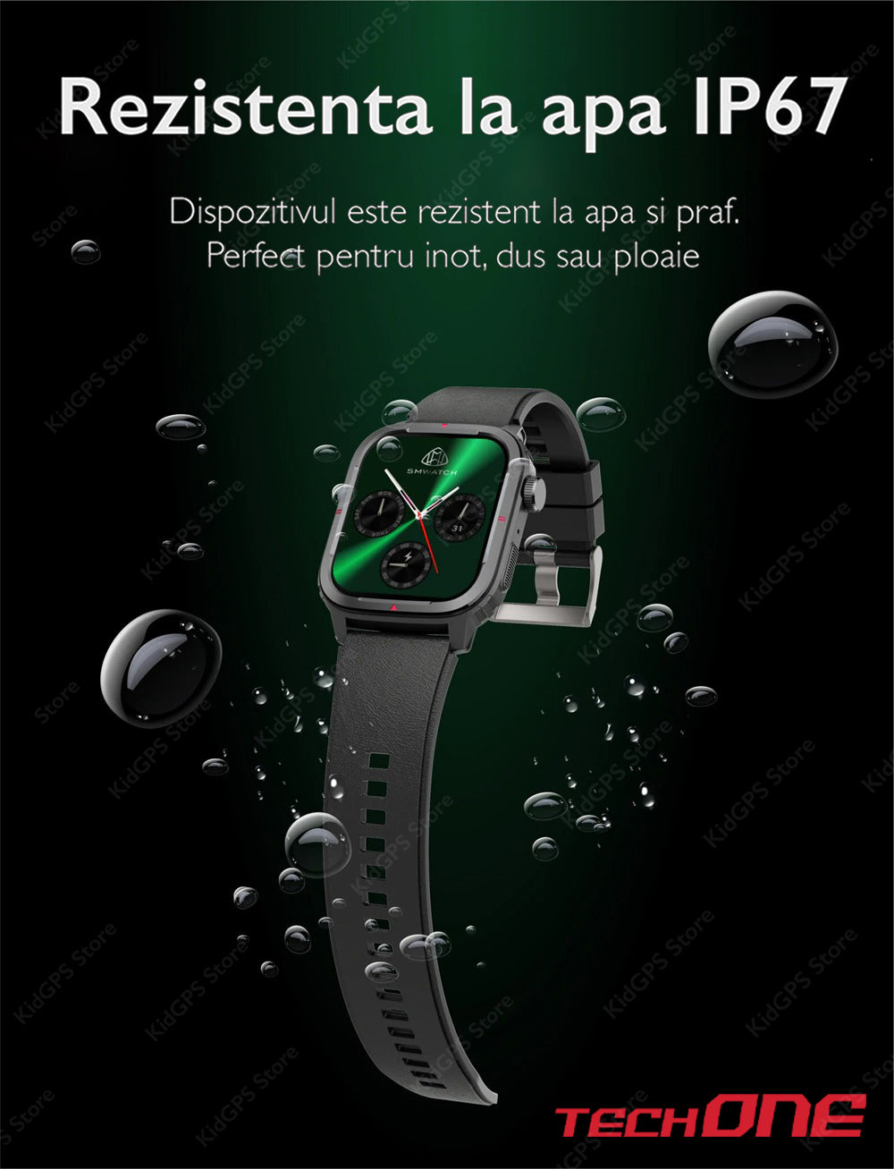 Ceas smartwatch barbati TechONE Q25 GT Runner