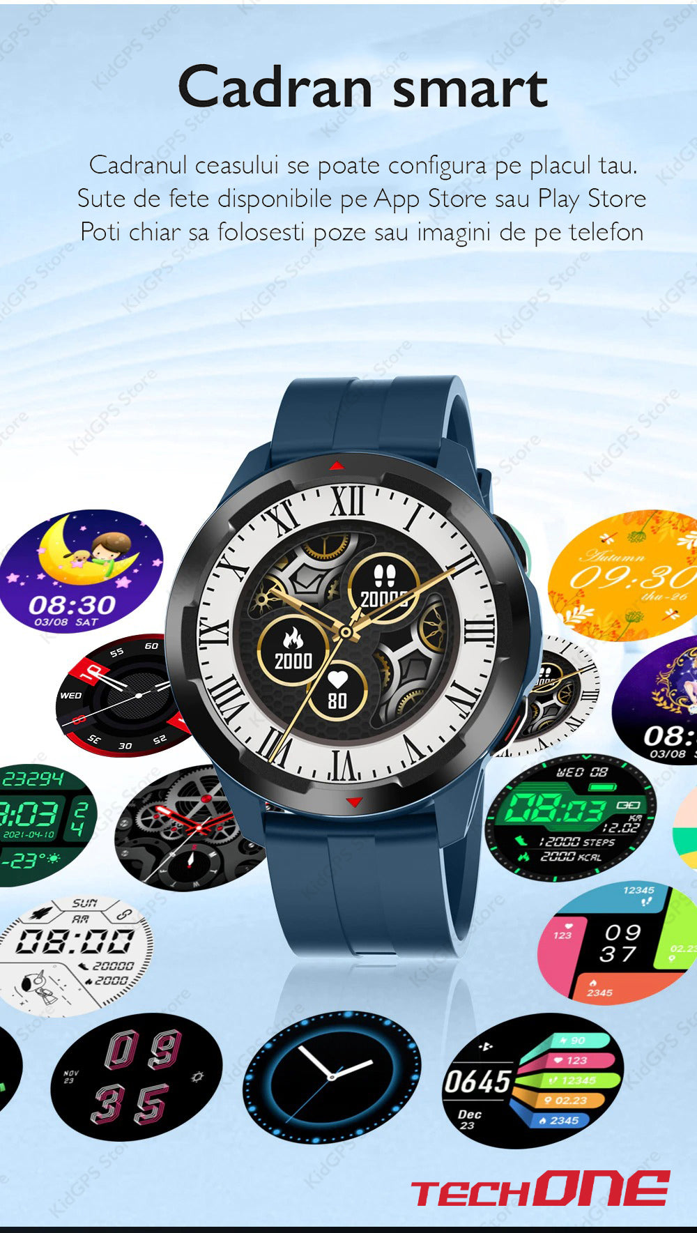 Ceas smartwatch barbati TechONE MT13