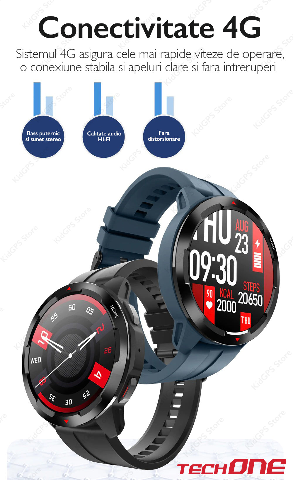 Ceas smartwatch barbati TechONE MT13