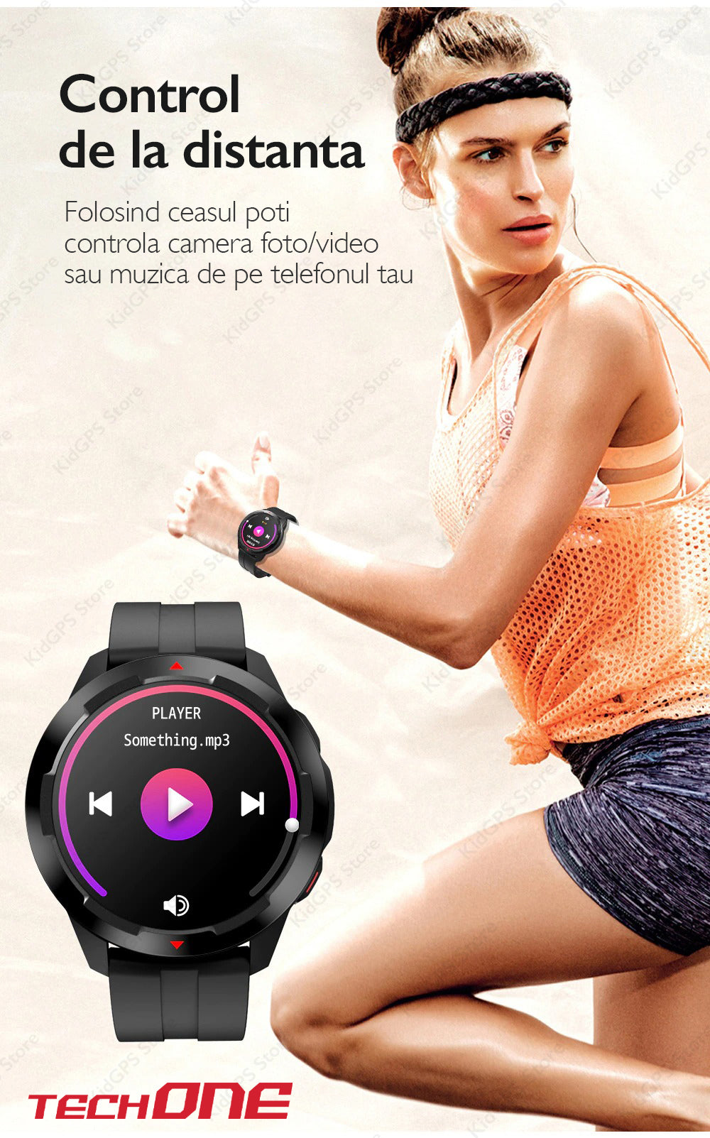 Ceas smartwatch barbati TechONE MT13