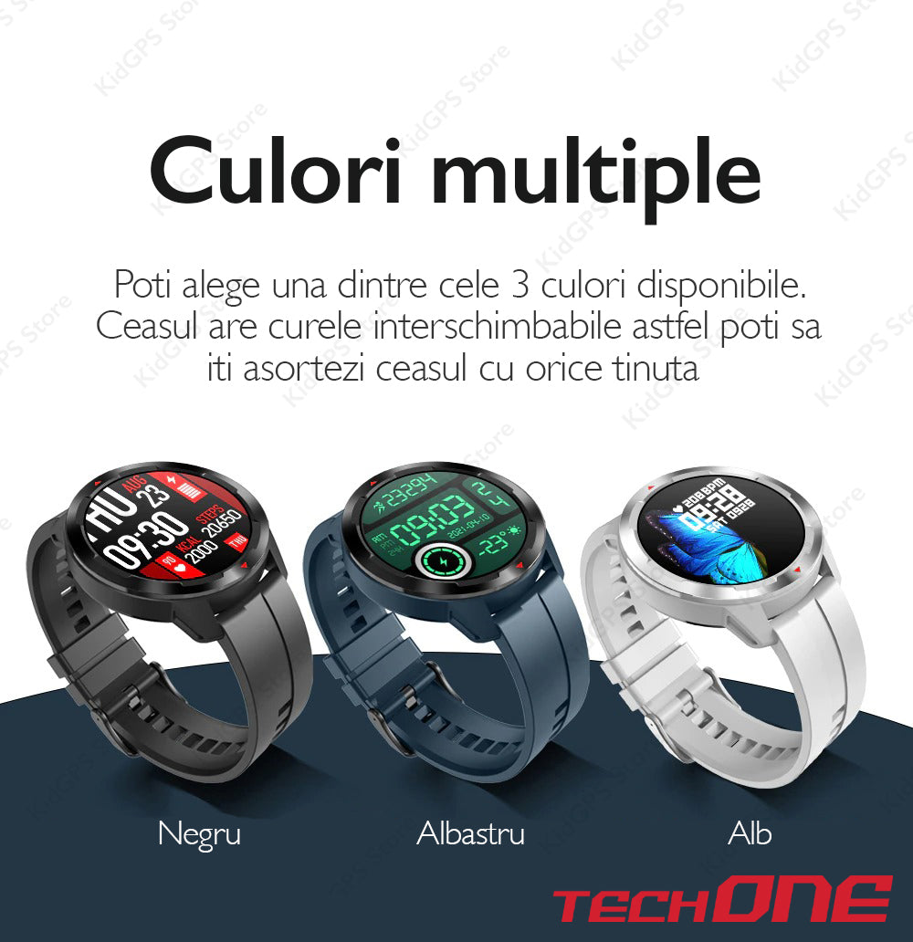 Ceas smartwatch barbati TechONE MT13