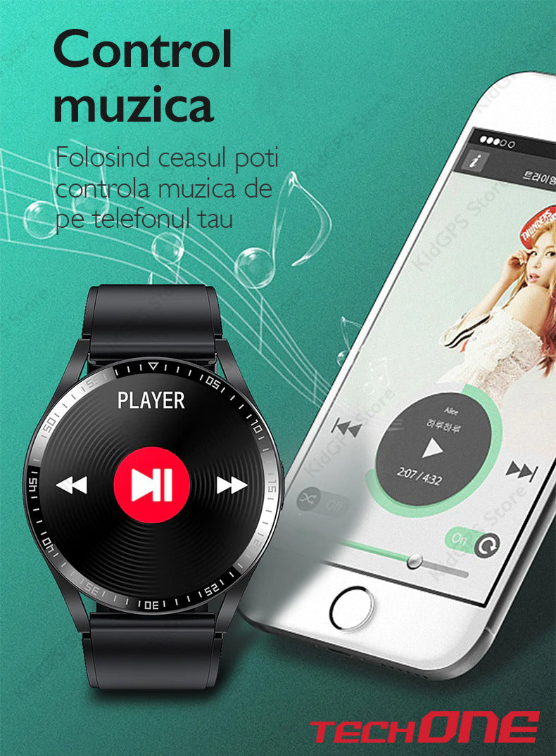 Ceas smartwatch barbati TechONE K35C+