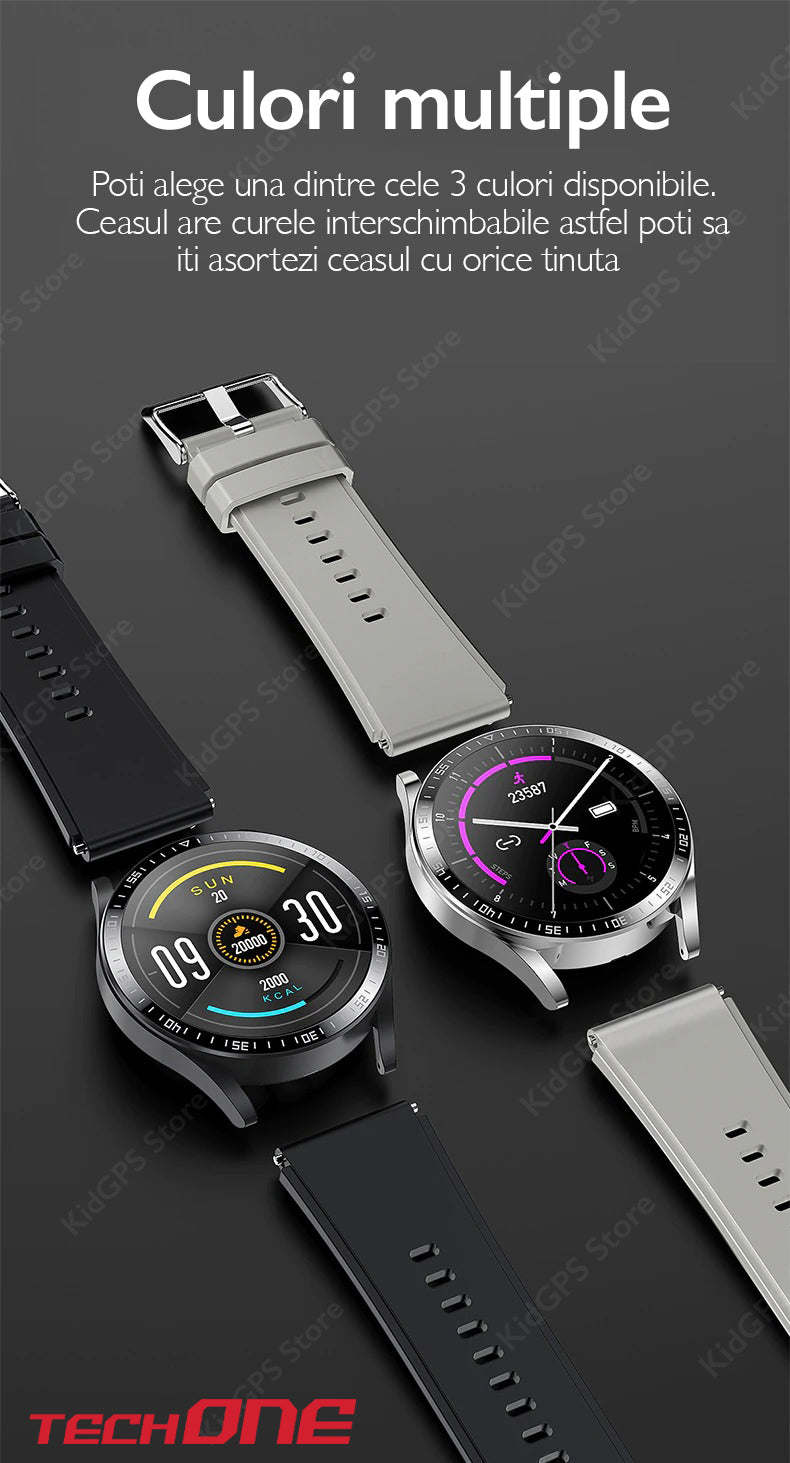 Ceas smartwatch barbati TechONE K35C+