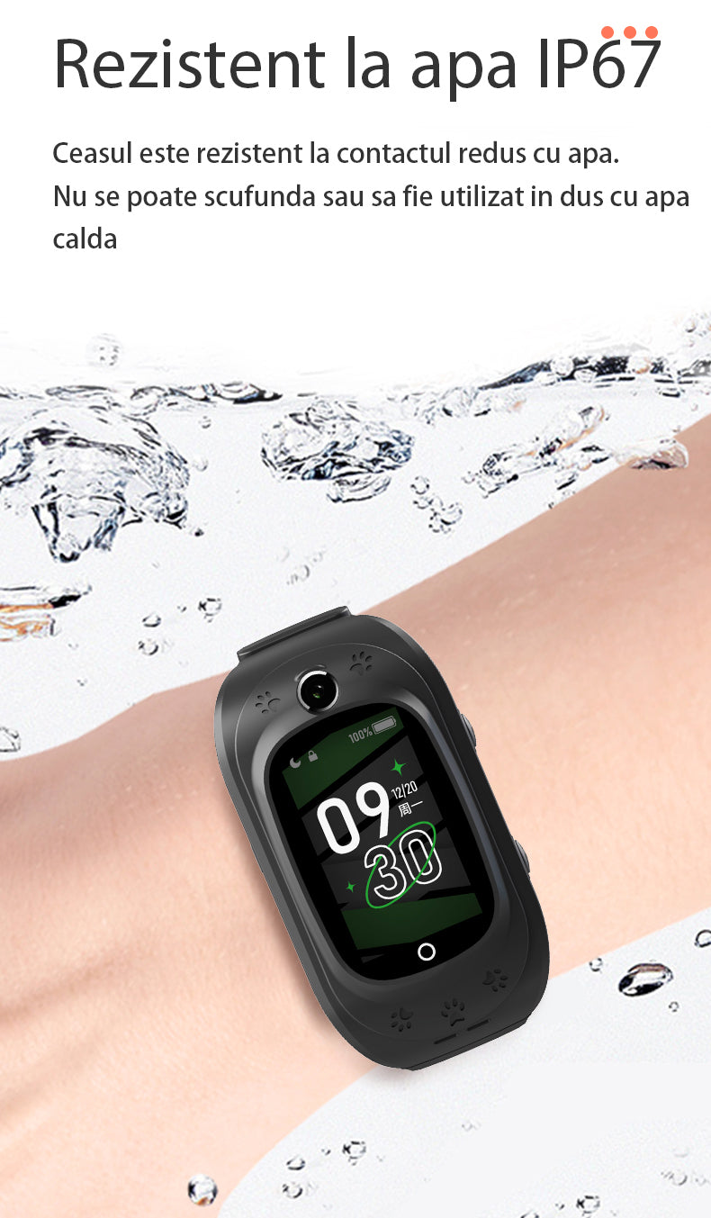 Ceas smartwatch GPS copii Techone FG41+, Roz