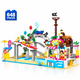 Set de Constructie cu Piese Tip Blocuri Constructie 648 Piese MiniBric Roller Coaster, 4579