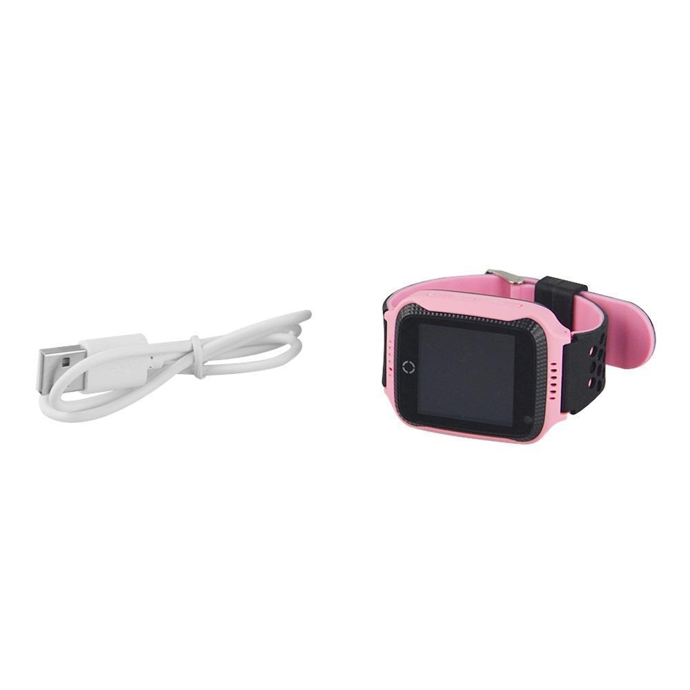 Ceas smartwatch copii cu GPS TechONE Q528, Roz