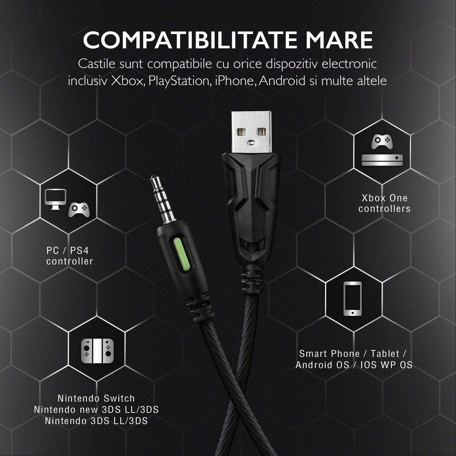 Casti gaming profesionale Runmus K2Pro