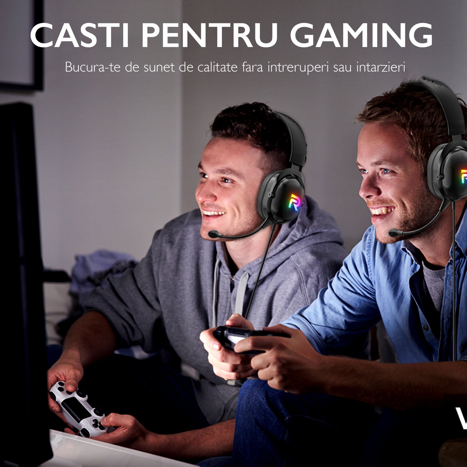 Casti gaming profesionale Runmus X11 USB, Negru