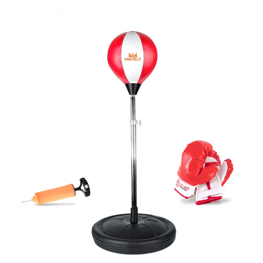 Sac de box copii KidProtect, rosu/alb