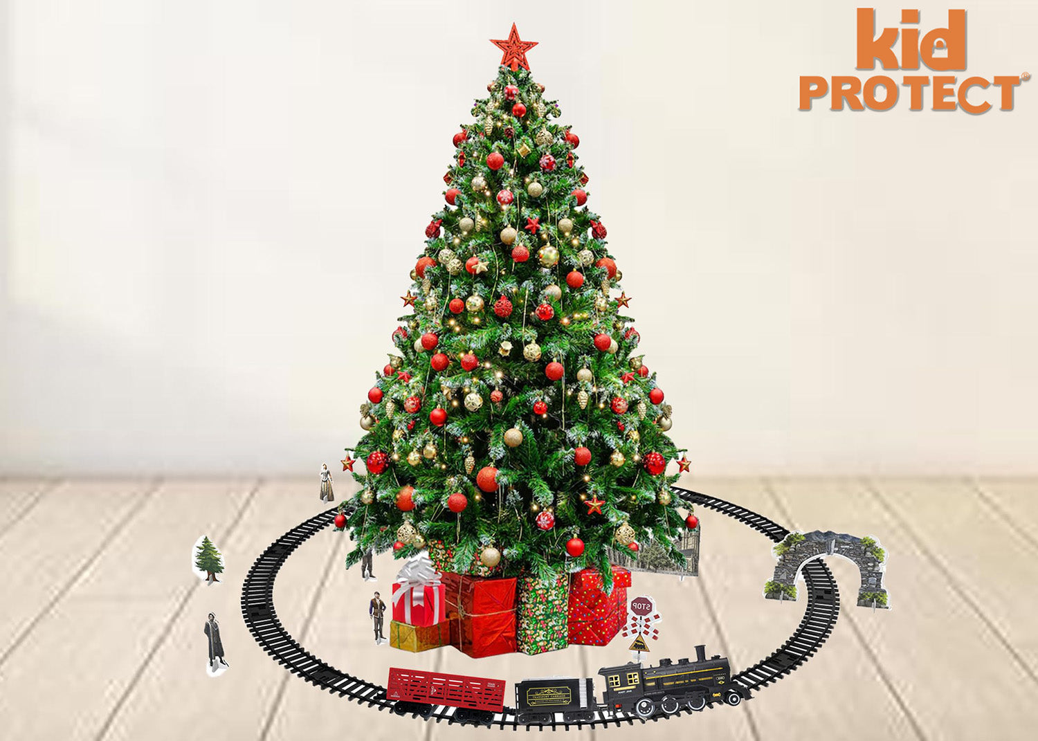 Circuit Trenulet de Jucarie Electric Retro Copii KidProtect Polar Express