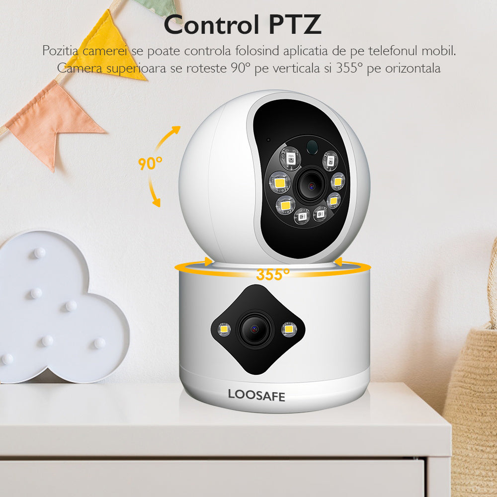 Camera de supraveghere dubla WIFI Loosafe 60DX Pro