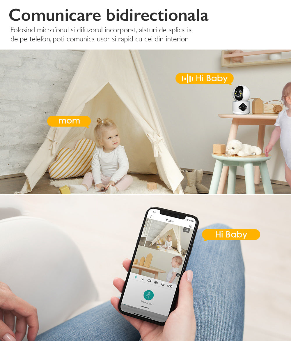 Camera de supraveghere dubla WIFI Loosafe 60DX Pro