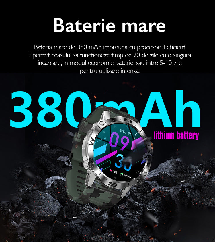 Ceas smartwatch barbati TechONE® K59 Ultra