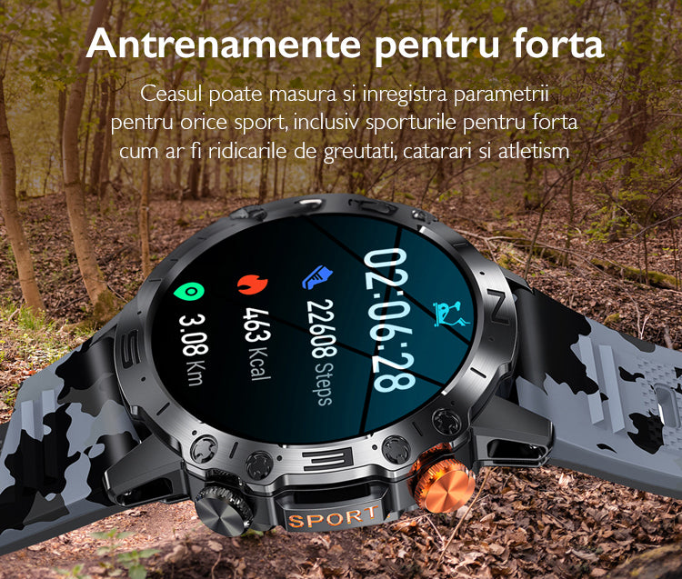 Ceas smartwatch barbati TechONE® K59 Ultra