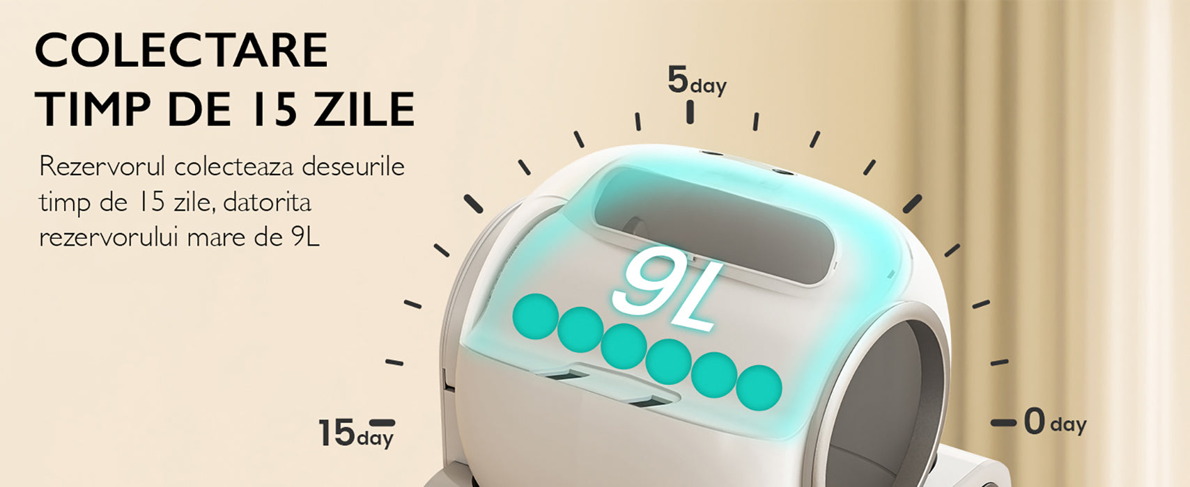 Litiera Automata Smart Pisici Grunluft PurrfectLitter, alb