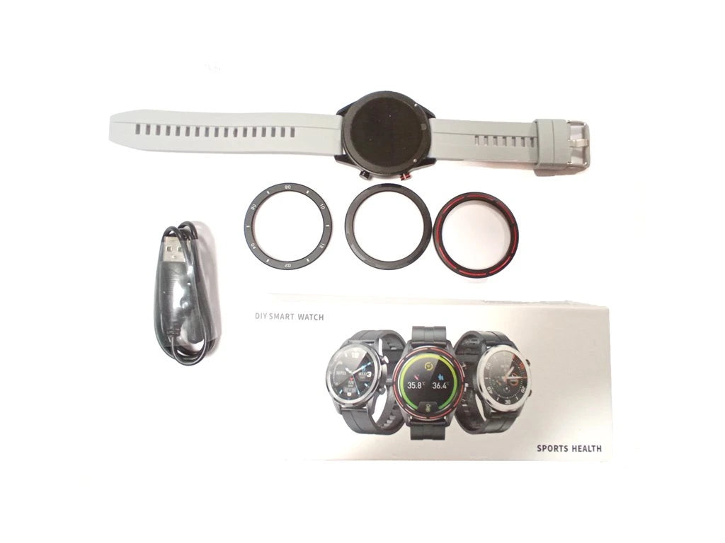 Ceas smartwatch TechONE KM02, Gri