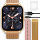 Ceas Smartwatch TechONE Wand Pro, Gold