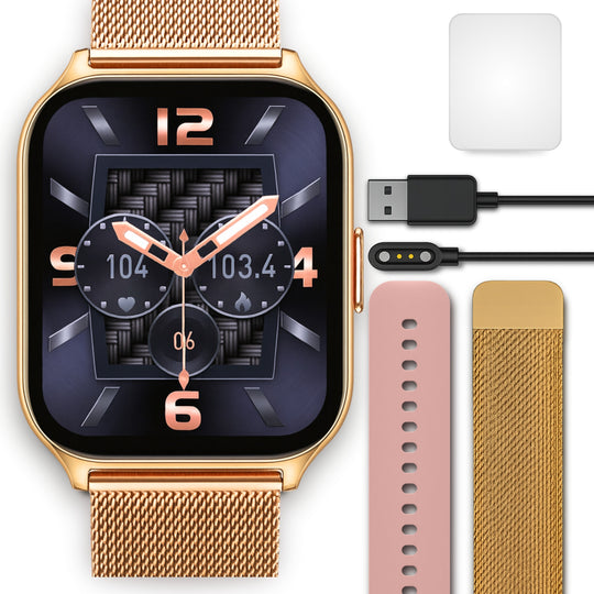 Ceas Smartwatch TechONE Wand Pro, Gold