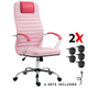 Scaun De Birou Directorial Ergonomic KD Home Falcon Desk, Roz