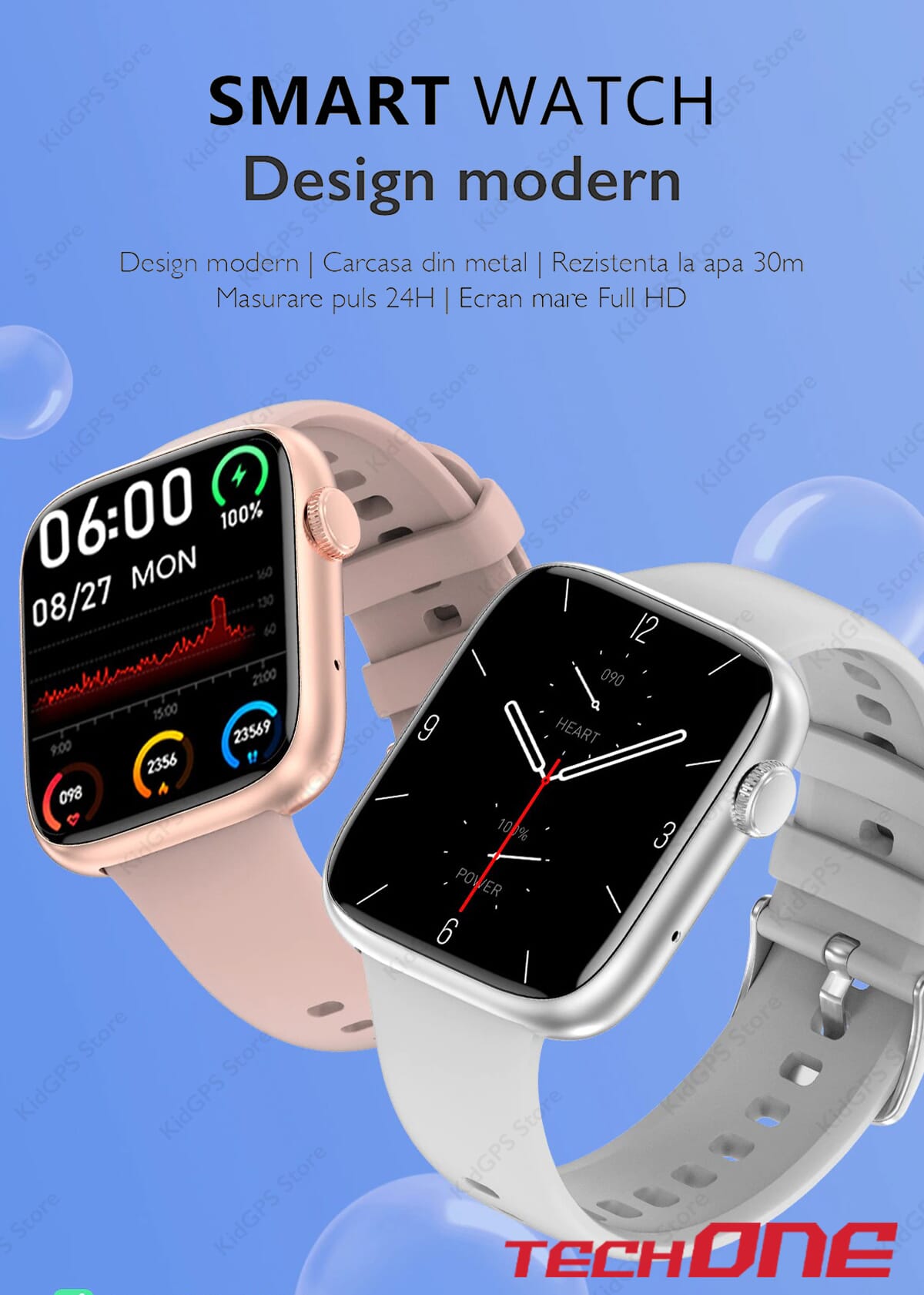 Ceas smartwatch barbati TechONE DT103 Pro