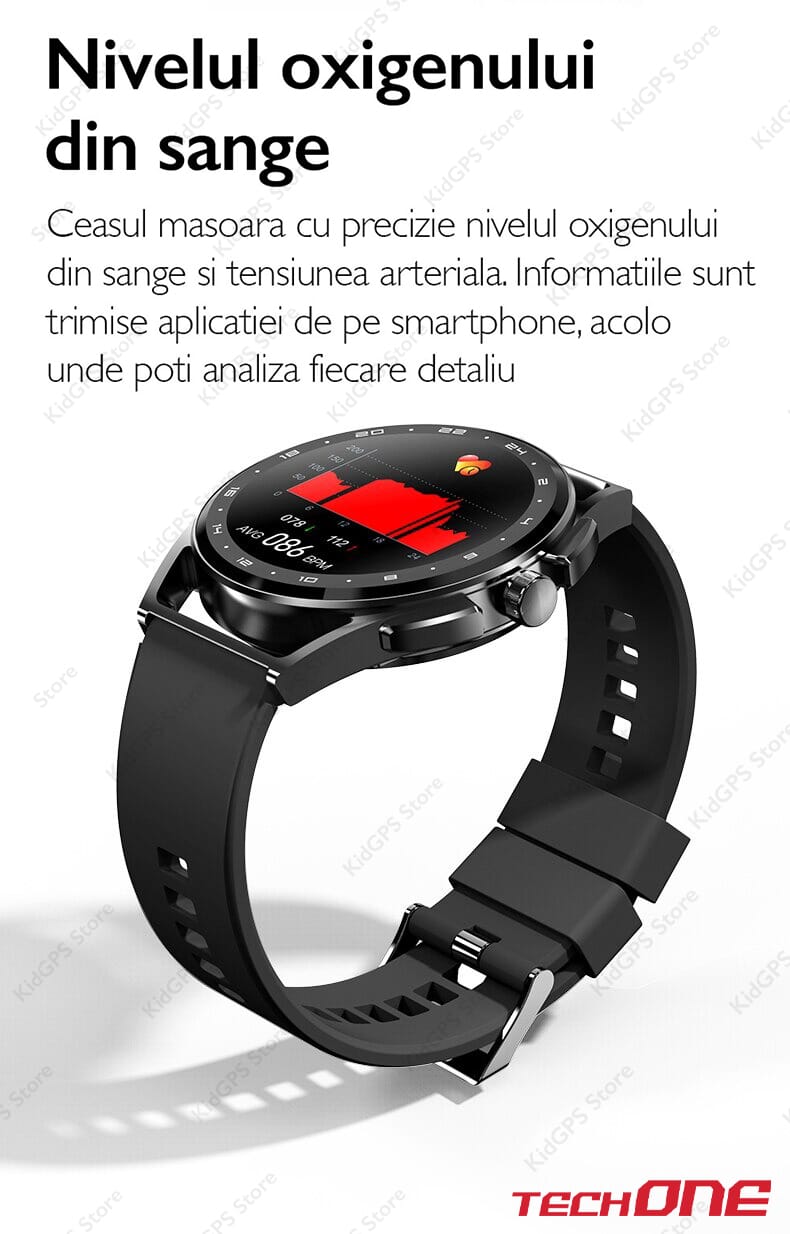 Ceas smartwatch barbati TechONE H8S