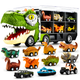 Set Camion Tit De Jucarie Pentru Copii Transport, KidProtect DinoHaul Car Carrier, 3 ani+