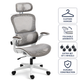 Scaun De Birou Directorial Ergonomic KD Home Veltrix, Gri